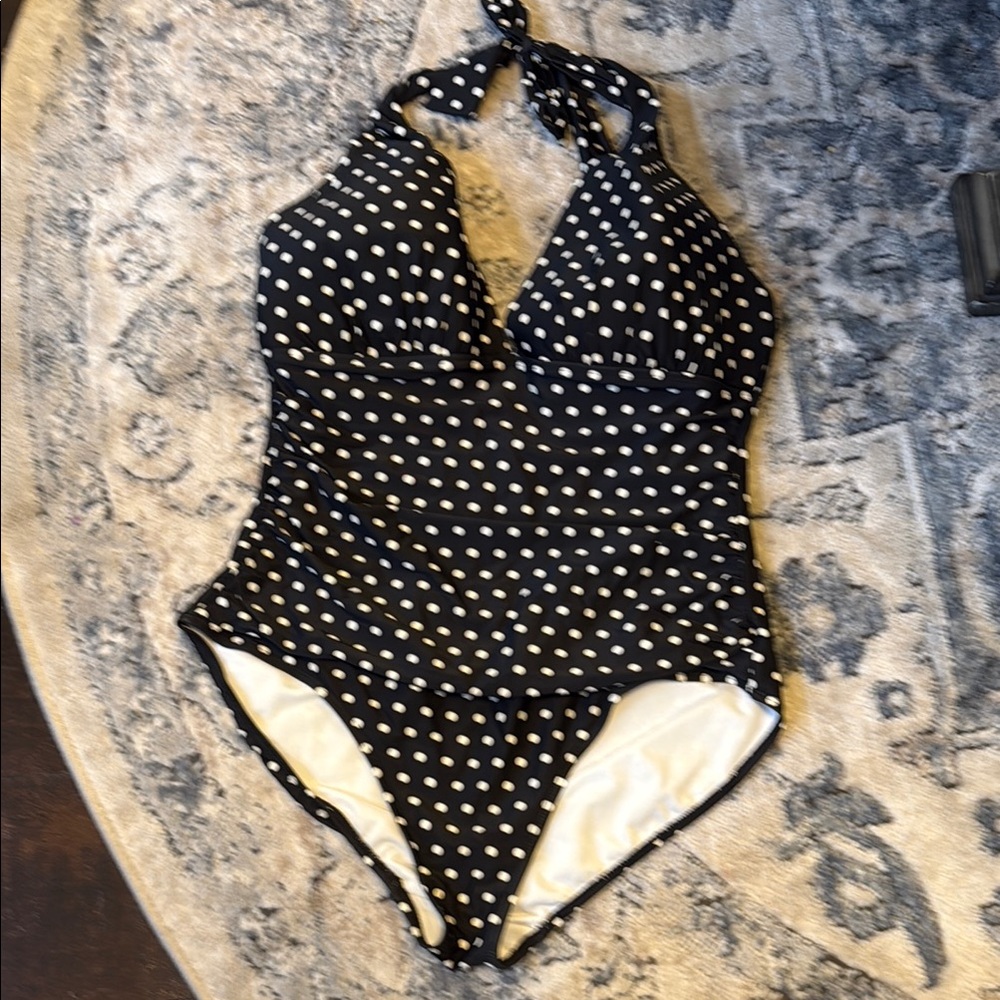 Ralph Lauren Polka Dot Halter Top One-Piece